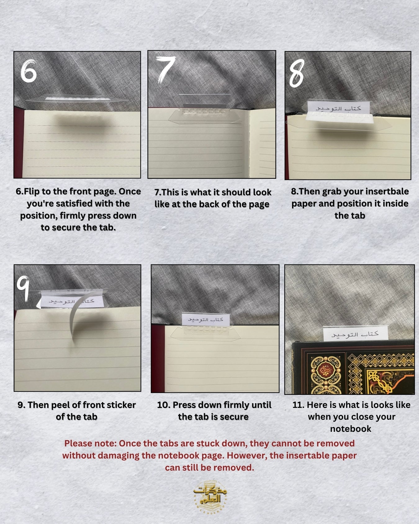 Clear Insertable Notebook Tabs