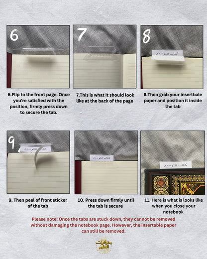 Clear Insertable Notebook Tabs